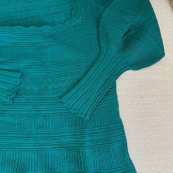 ✨ SALE EUC Sezane Hallie Mini Dress Small Green Knit French Elegant Causal - Picture 5 of 8
